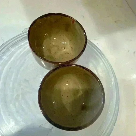 Pottery expresso/sake cups (2) set Earth Tones Handmade - Picture 7 of 9